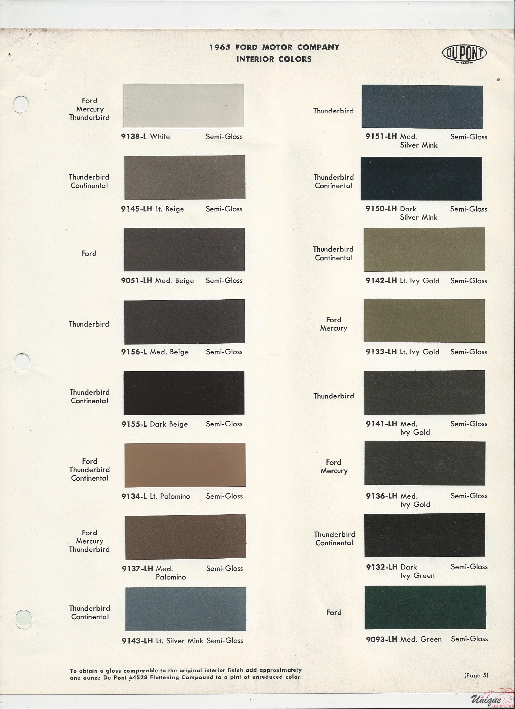 1965 Ford-4 Paint Charts